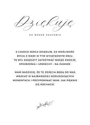 Podziękowanie 13x18cm